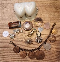 Vintage Ring Box, Costume Jewelry