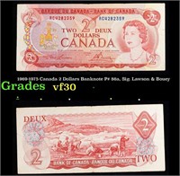 1969-1975 Canada 2 Dollars Banknote P# 86a, Sig. L