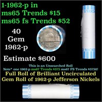 Shotgun Jefferson 5c roll, 1977-p 40 pcs Bank Wrap