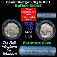 Buffalo Nickel Shotgun Roll in Old Bank Style 'Bel