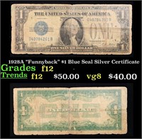1928A $1 Blue Seal Silver Certificate Grades f, fi