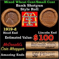 Lincoln Wheat Cent 1c Mixed Roll Orig Brandt McDon