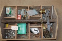Wood Organizer With Hardware Bolts & Screws