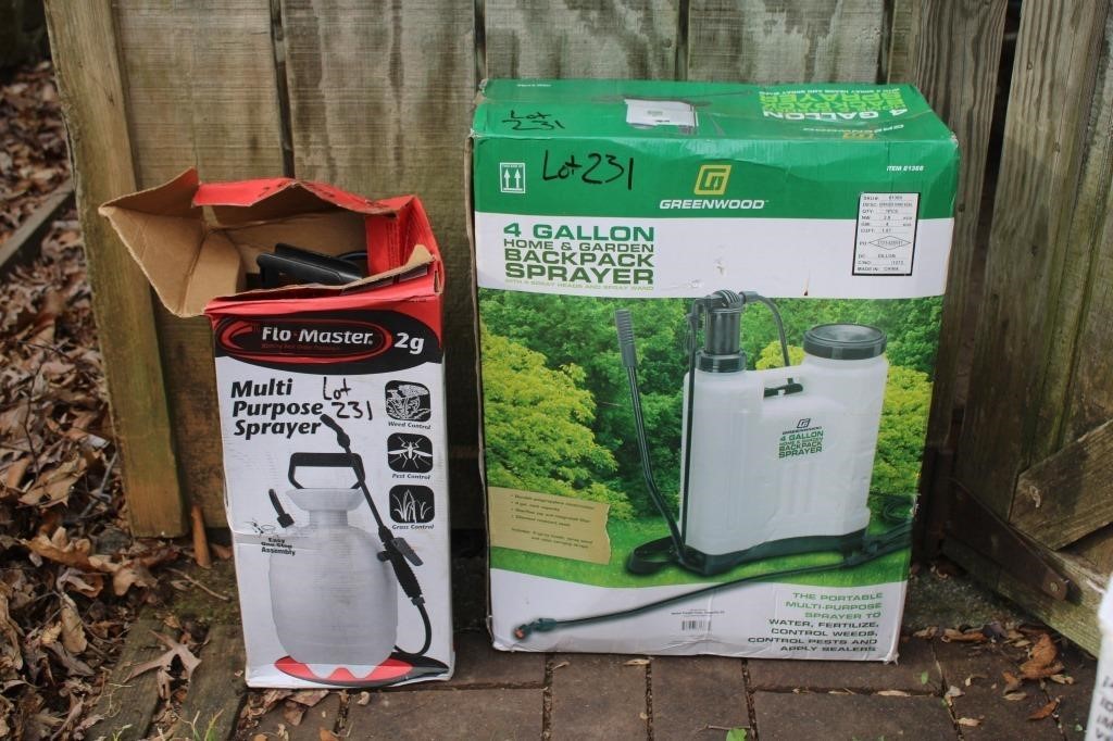 (4) Gallon & (2) Gallon Pump Sprayer In Box