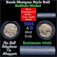 Buffalo Nickel Shotgun Roll in Old Bank Style 'Bel