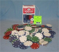 Large group of poker chips