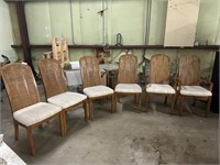 6 caneback mid century dining chairs
