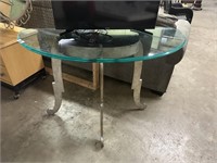 Glass top entry table