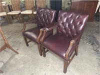 Pair of leather office chairs
