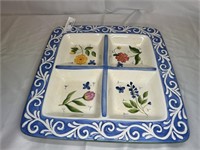 Sectional serving tray