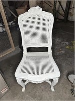 Painted cane back chair