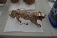 metal tiger figure with copper coating &