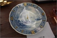 Delft large plate converted to a clock (not