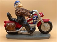 8” American Eagle Biker Resin Decor