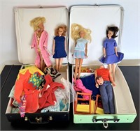 Vintage Barbies with Cases *Items Have Wear* Ck