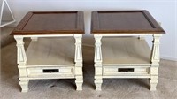 Vintage Pair of Hammary End Tables - Ck Pics