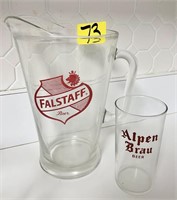 Vintage Flagstaff Pitcher & Alien Brau Beer Glass