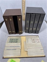 Two sets of 4 stamp albums assorted including