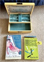 3 Pc Lot with Vintage Jewelry Case, Hair Weck &