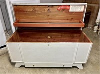 Vintage Lane White Painted Cedar Chest as-is