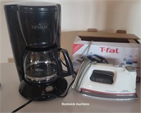 T-fal iron and Gevalia coffee maker