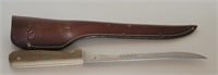 Case XX 607-9" filleting knife w/matching sheath