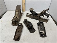 Five Vintage Wood Planes - capewell, Stanley,