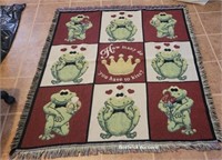 Frog couch throw - Aprx 48x53