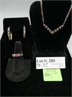 14kt Diamond, Sapphire, Ruby, Emerald matching Rin