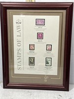 Stamps of Law Framed including American Bar