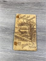1892 John Deere Farmer’s Pocket Companion Book,