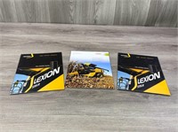 3 Caterpillar Lexion & Claas Combine Brochures