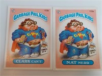 1986 Garbage Pail Kids Pair Clark Can't Nat Nerd