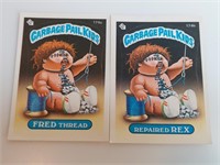 1986 Garbage Pail Kids Pair Fred Thread Repaired R