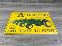 John Deere A Series Tractors Metal Sign-16”x12”