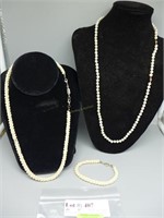 Complementary Pearl Torsade Necklace (20") and Bra