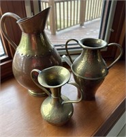 Copper/brass pitcher/vases