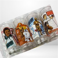 Qty 4 Star Wars Glasses - Collector Series