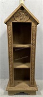 Miniature wooden hutch with three shelves 28"