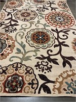 Floral patio rug 78.7” x 114.3 “