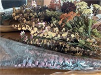 Faux florals & eucalyptus