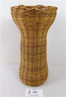 A Vintage Woven Wicker Umbrella Stand, Exc cond,