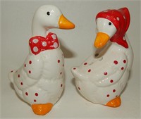 Anthropomorphic Red Polka Dotted Geese