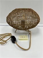 Wicker Boho Desk Accent Lamp Works