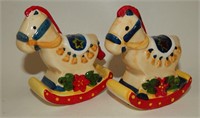 Brightly Painted Christmas Rocking Horses