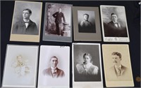 8 Early Antique Photograph Cabinet Cards Lot #2