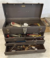 Kennedy machinist box w/contents