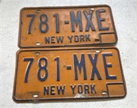 2 NY License plates