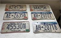 6 NY License plates
