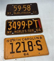 3 License plates